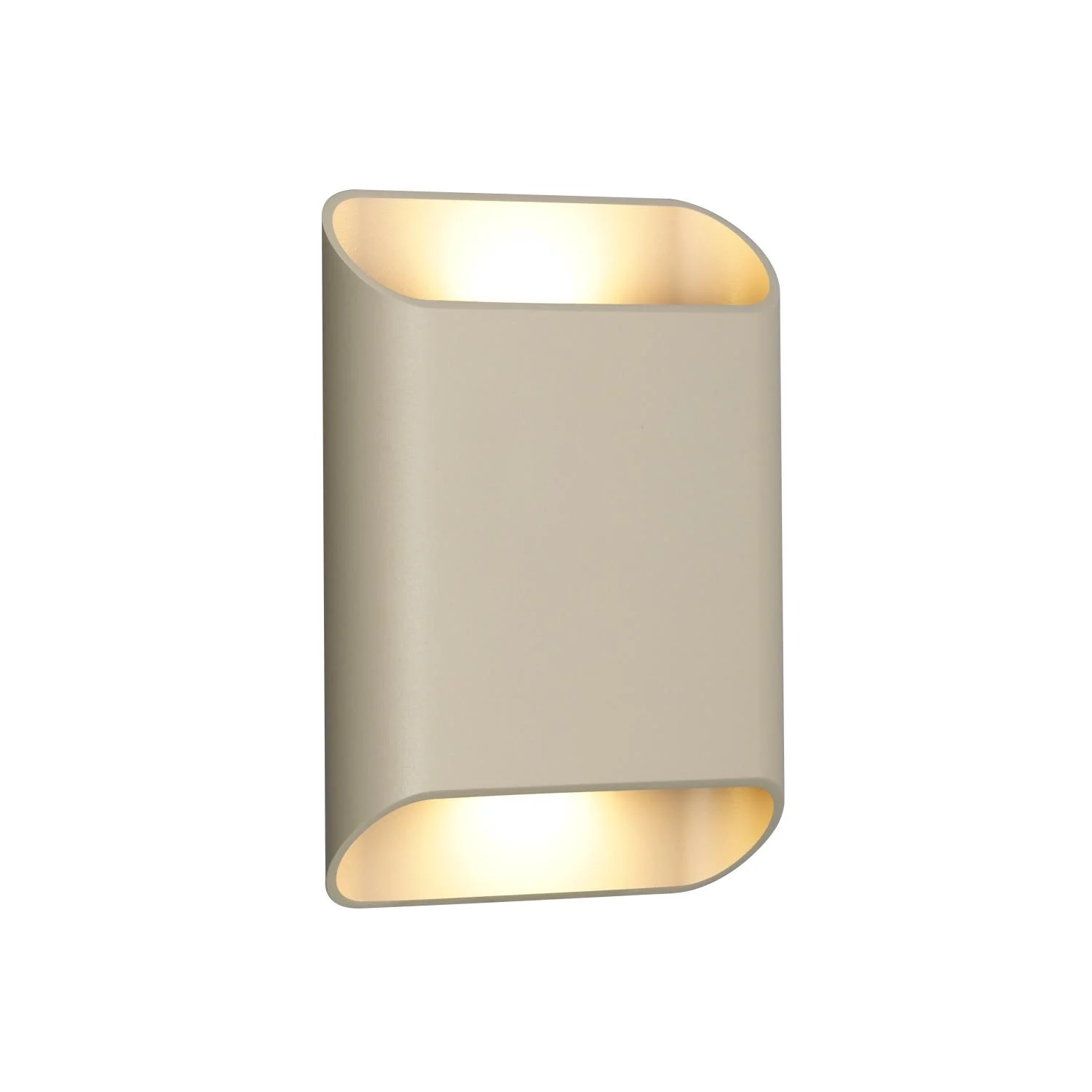 Lucide ATILA II - Wall light Indoor/Outdoor - LED Dim. - CCT - 2x5W 2200K/3000K - IP54 - Taupe - Essential