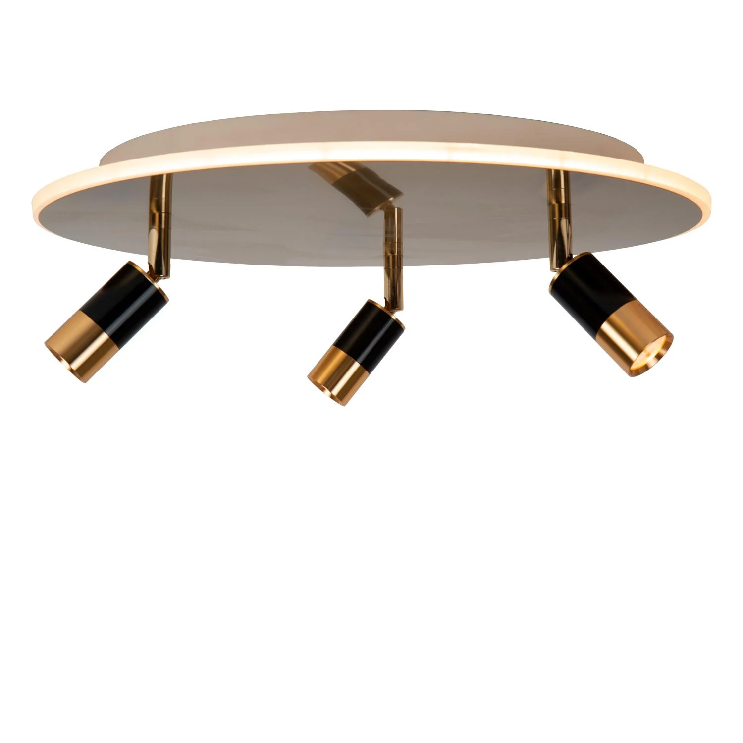 Lucide JUBEL - Zapustenu00e9 stropnu00e9 svetlo - u00d8 48 cm - LED - CCT - 2500K/3000K - Matt Gold / Brass