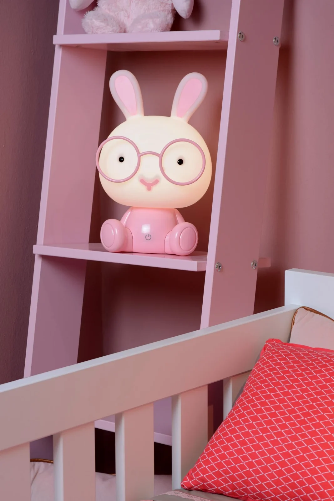 Lucide DODO RABBIT - Nou010dnu00e9 svetlo pre deti - LED 3 StepDim - 1x3W 4000K - Ruu017eovu00e1