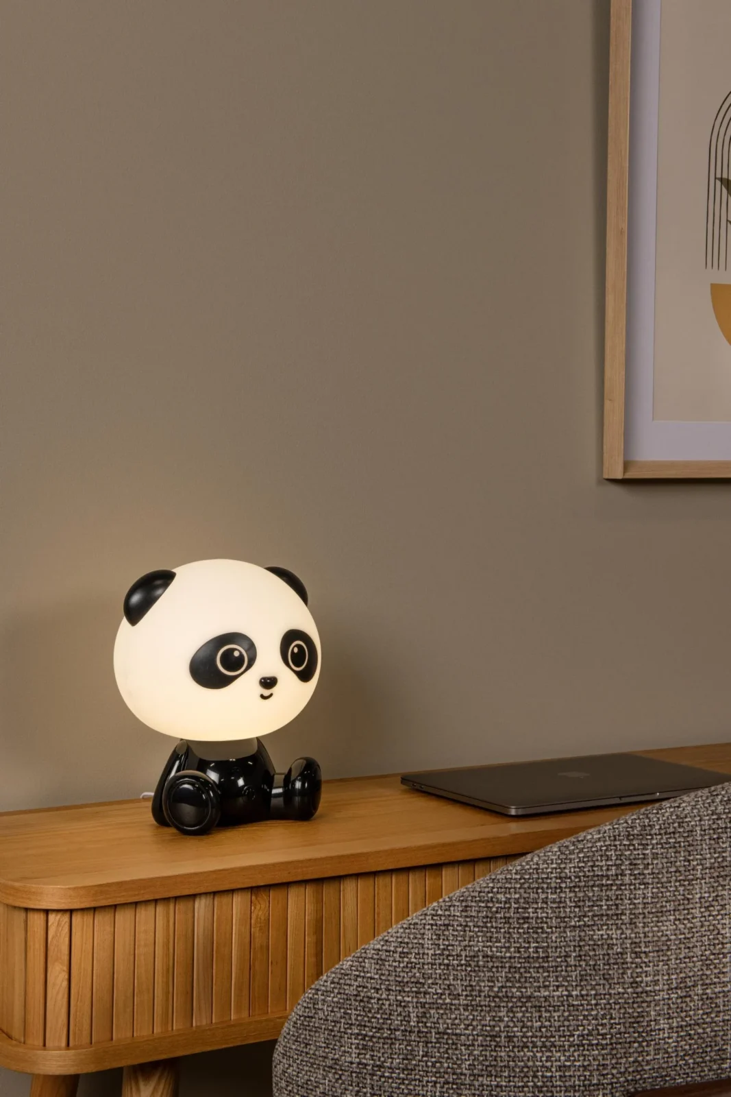 Lucide DODO PANDA - Nou010dnu00e9 svetlo pre deti - LED 3 StepDim - 1x3W 4000K - u010dierna
