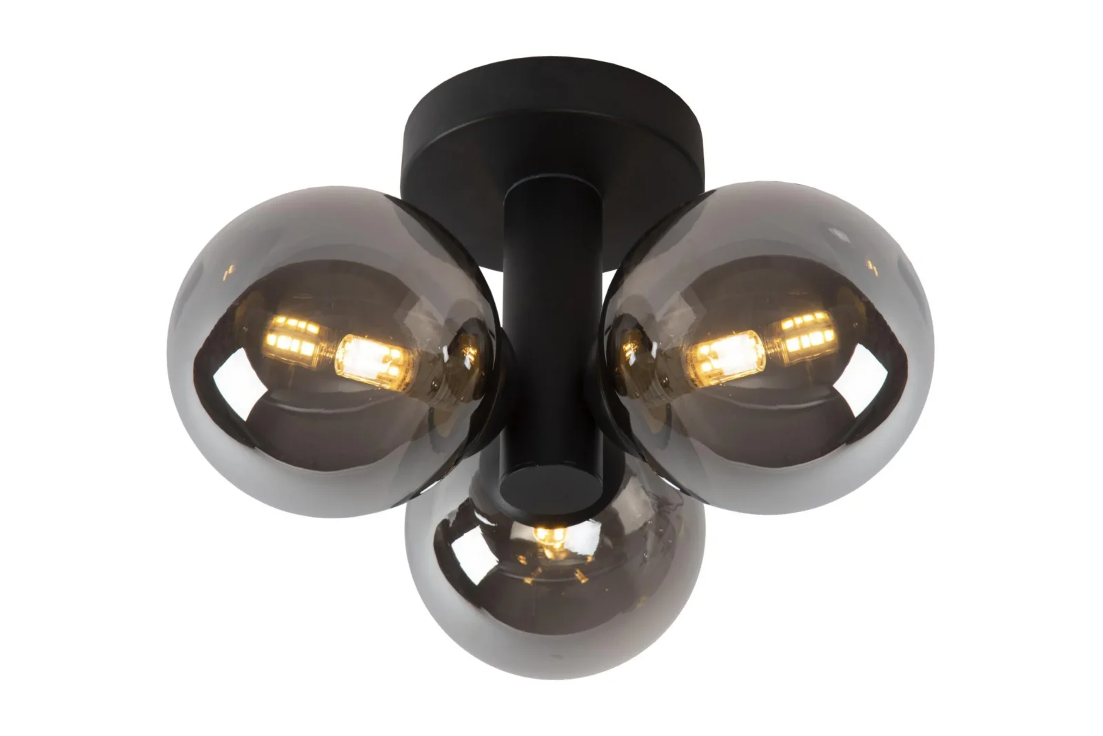 Lucide TRUDY - Spu00fau0161u0165acie stropnu00e9 svetlo Ku00fapeu013eu0148a - u00d8 28 cm - 3xG9 - IP44 - u010cierna