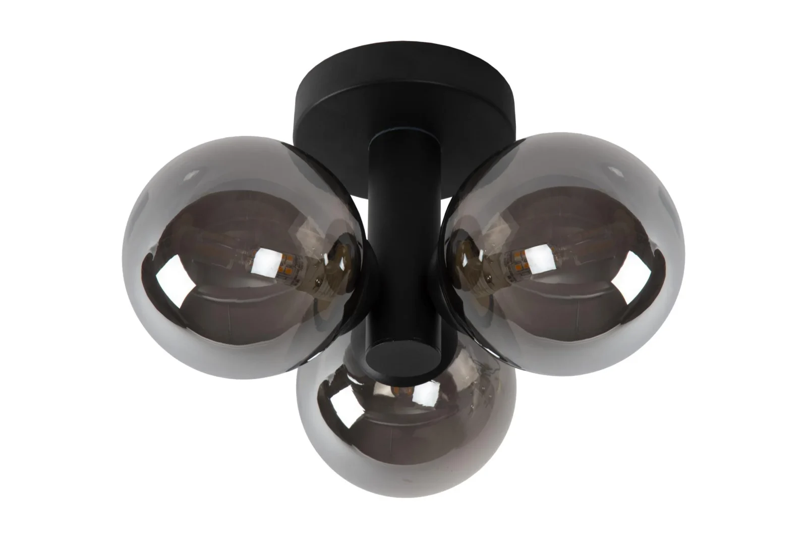 Lucide TRUDY - Spu00fau0161u0165acie stropnu00e9 svetlo Ku00fapeu013eu0148a - u00d8 28 cm - 3xG9 - IP44 - u010cierna