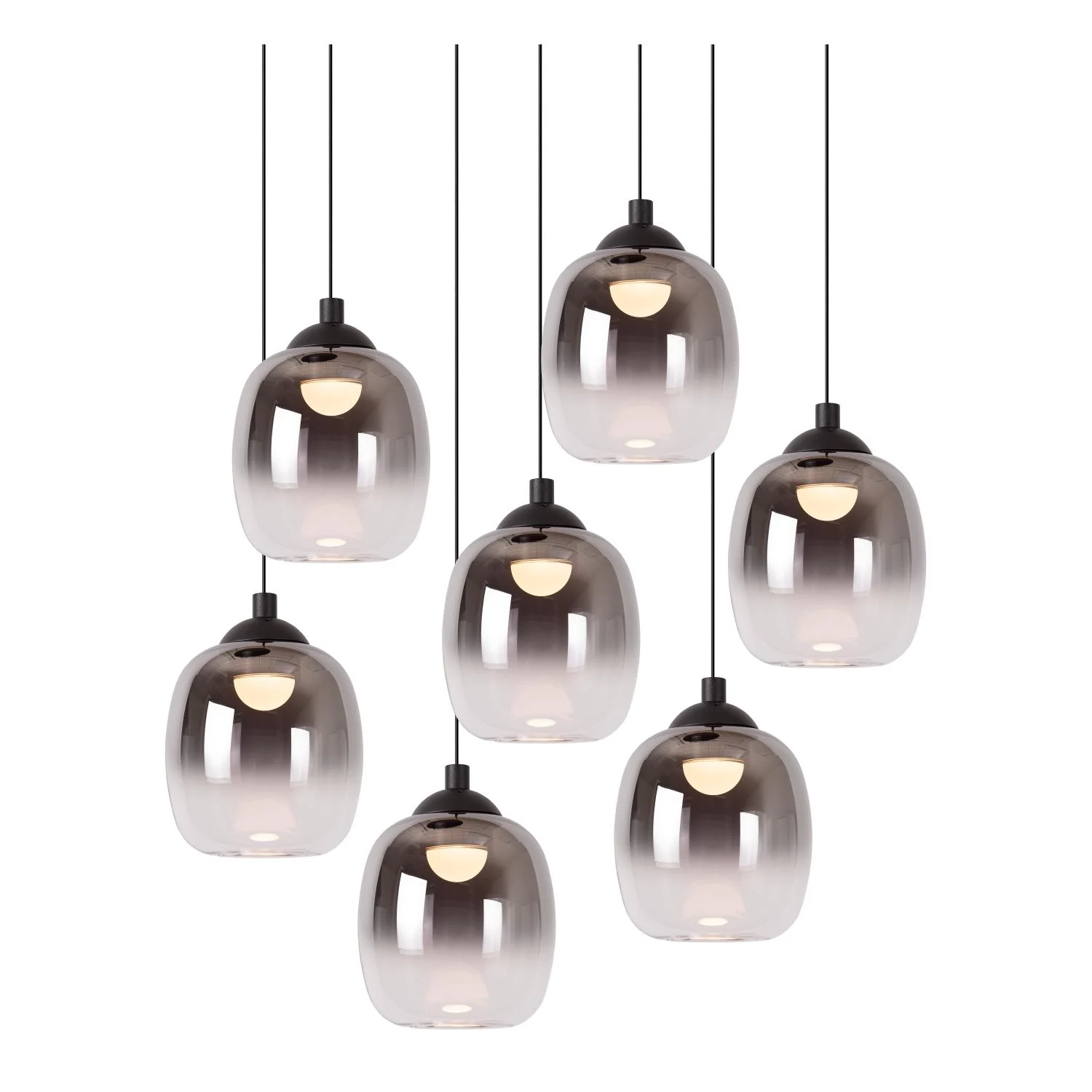 Lucide TAMINO - zu00e1vesnu00e9 svetlo - u00d8 52 cm - LED tlmenu00e9 - 7x7W 3000K - u010dierne