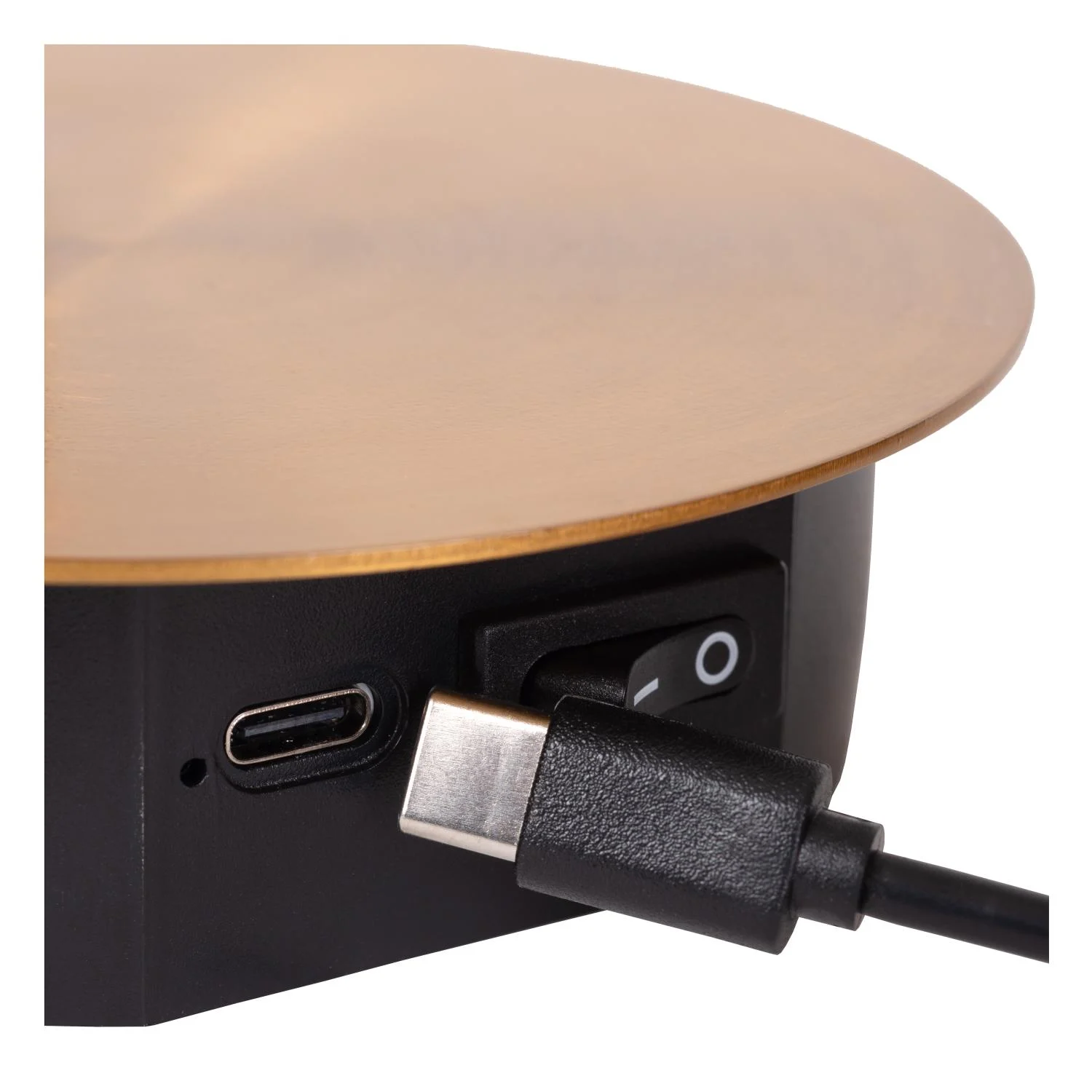 Lucide JOLIJN - Nabu00edjateu013enu00e1 nou010dnu00e1 lampa / nu00e1stennu00e9 svetlo - Batu00e9riovu00fd balu00edk - u00d8 10,2 cm - LED - 1x2W 3000K - Magneticku00e1 - Matt Gold / Mosadz