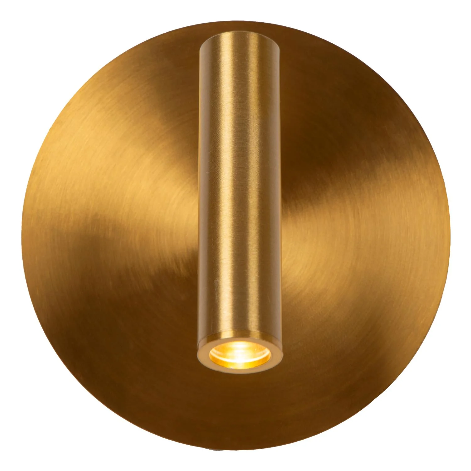 Lucide JOLIJN - Nabu00edjateu013enu00e1 nou010dnu00e1 lampa / nu00e1stennu00e9 svetlo - Batu00e9riovu00fd balu00edk - u00d8 10,2 cm - LED - 1x2W 3000K - Magneticku00e1 - Matt Gold / Mosadz