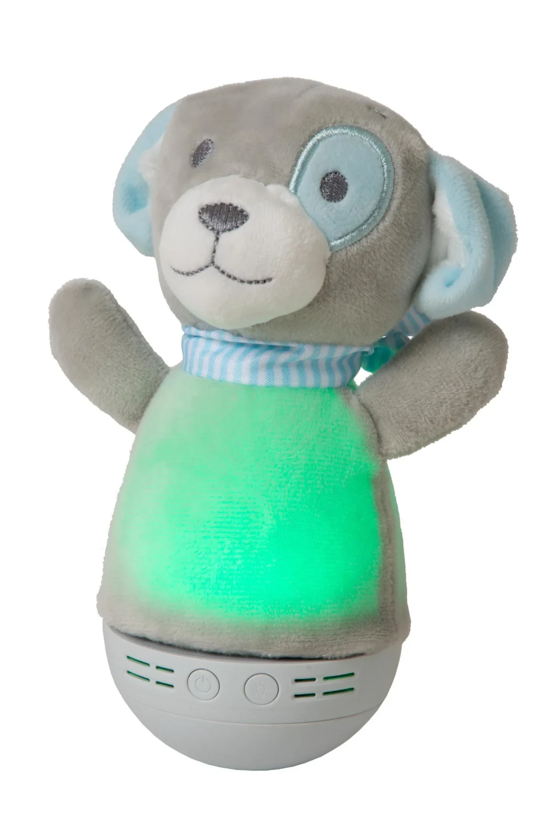 Lucide DOLLY - nou010dnu00e9 svetlo pre deti - batu00e9rie - LED - 1x3W 2700K - s hudobnou funkciou - sivu00e1