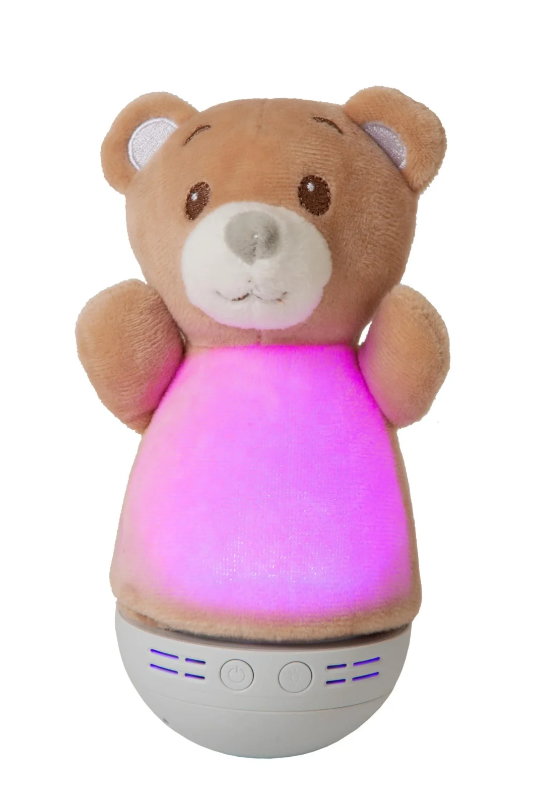 Lucide DOLLY - nou010dnu00e9 svetlo pre deti - batu00e9rie - LED - 1x3W 2700K - s hudobnou funkciou - hnedu00e1