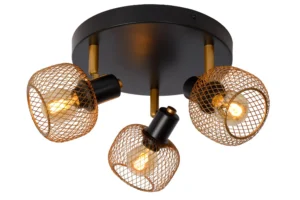 Lucide MAREN - Stropnu00e9 reflektory - u00d8 37 cm - 3xE14 - Matt Gold / Brass