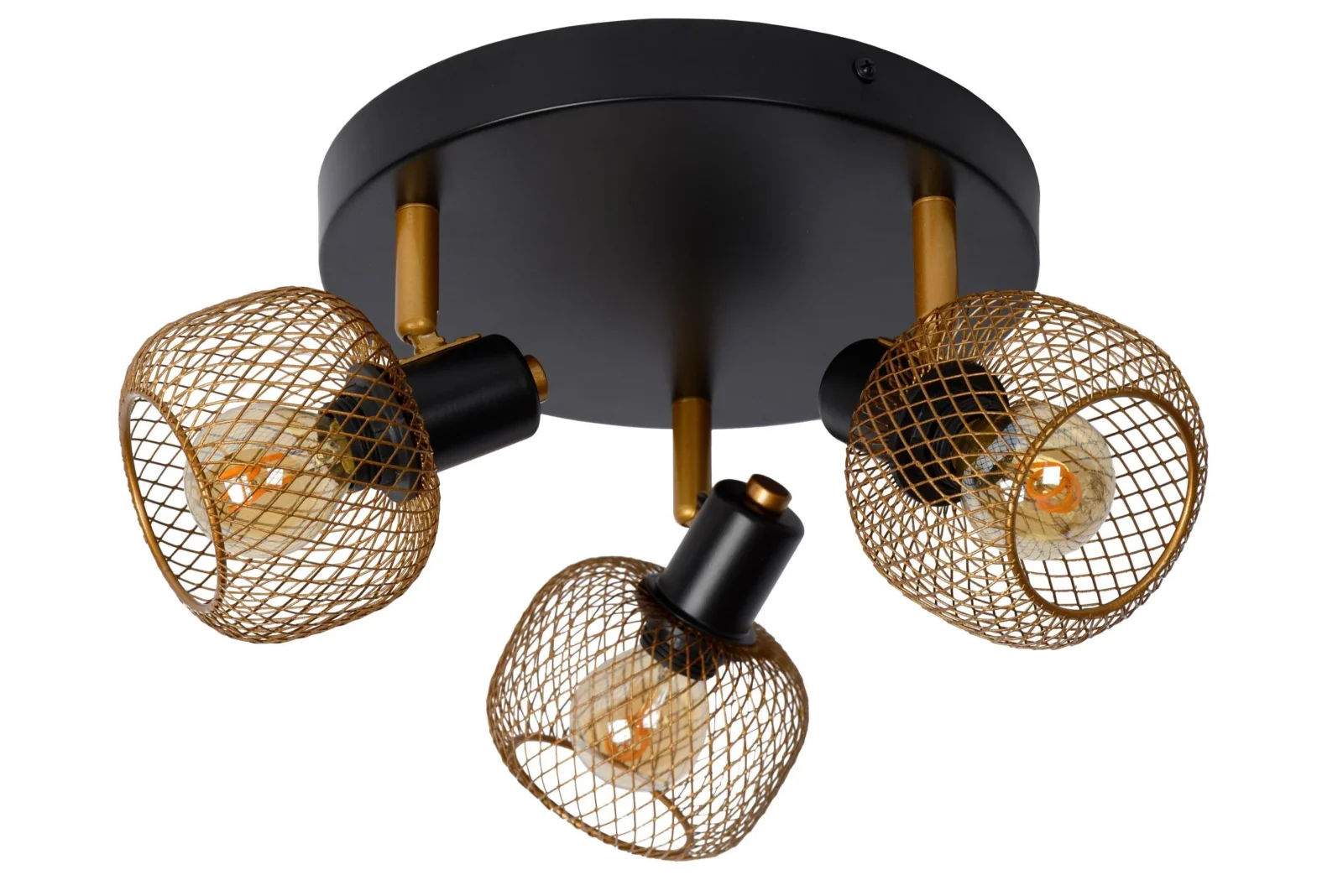 Lucide MAREN - Stropnu00e9 reflektory - u00d8 37 cm - 3xE14 - Matt Gold / Brass