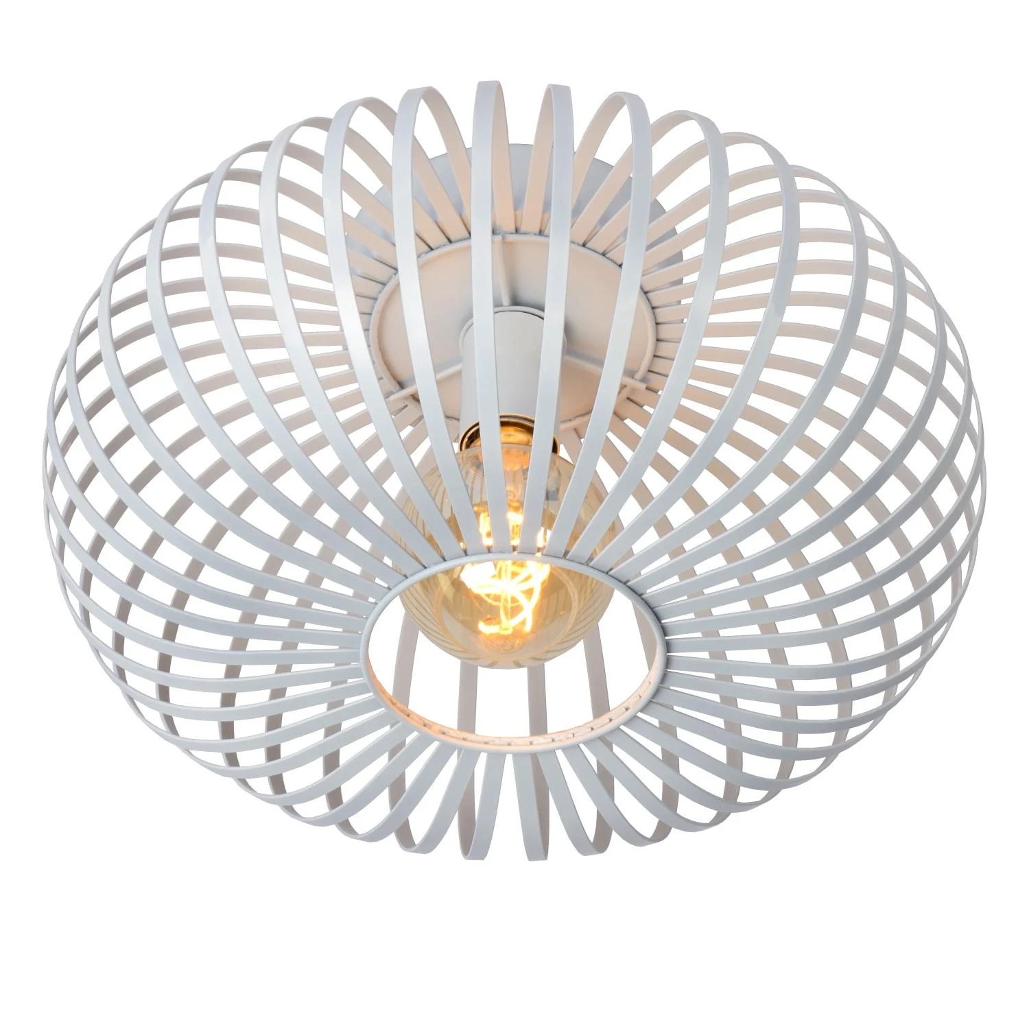 Lucide MANUELA - Zapustenu00e9 stropnu00e9 svetlo - u00d8 39,5 cm - 1xE27 - biela