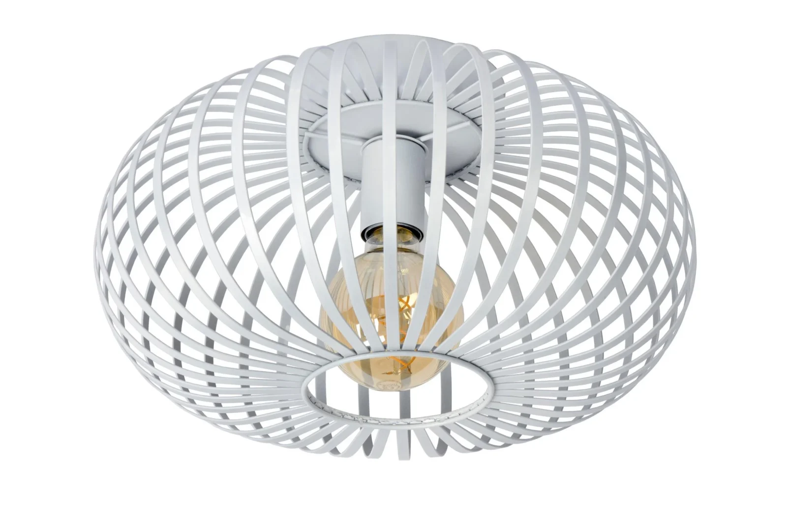Lucide MANUELA - Zapustenu00e9 stropnu00e9 svetlo - u00d8 39,5 cm - 1xE27 - biela