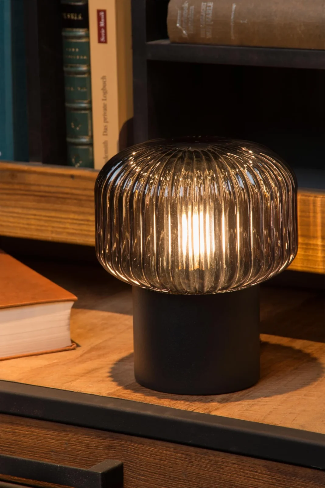 Lucide JANY - Stolnu00e1 lampa - u00d8 16 cm - 1xE14 - u010dierna