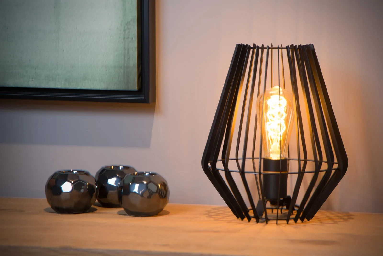 Lucide REDA - Stolnu00e1 lampa - 1xE27 - u010dierna