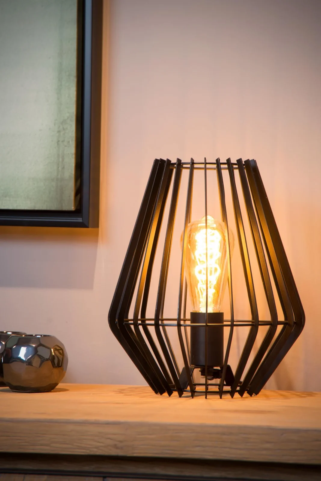 Lucide REDA - Stolnu00e1 lampa - 1xE27 - u010dierna