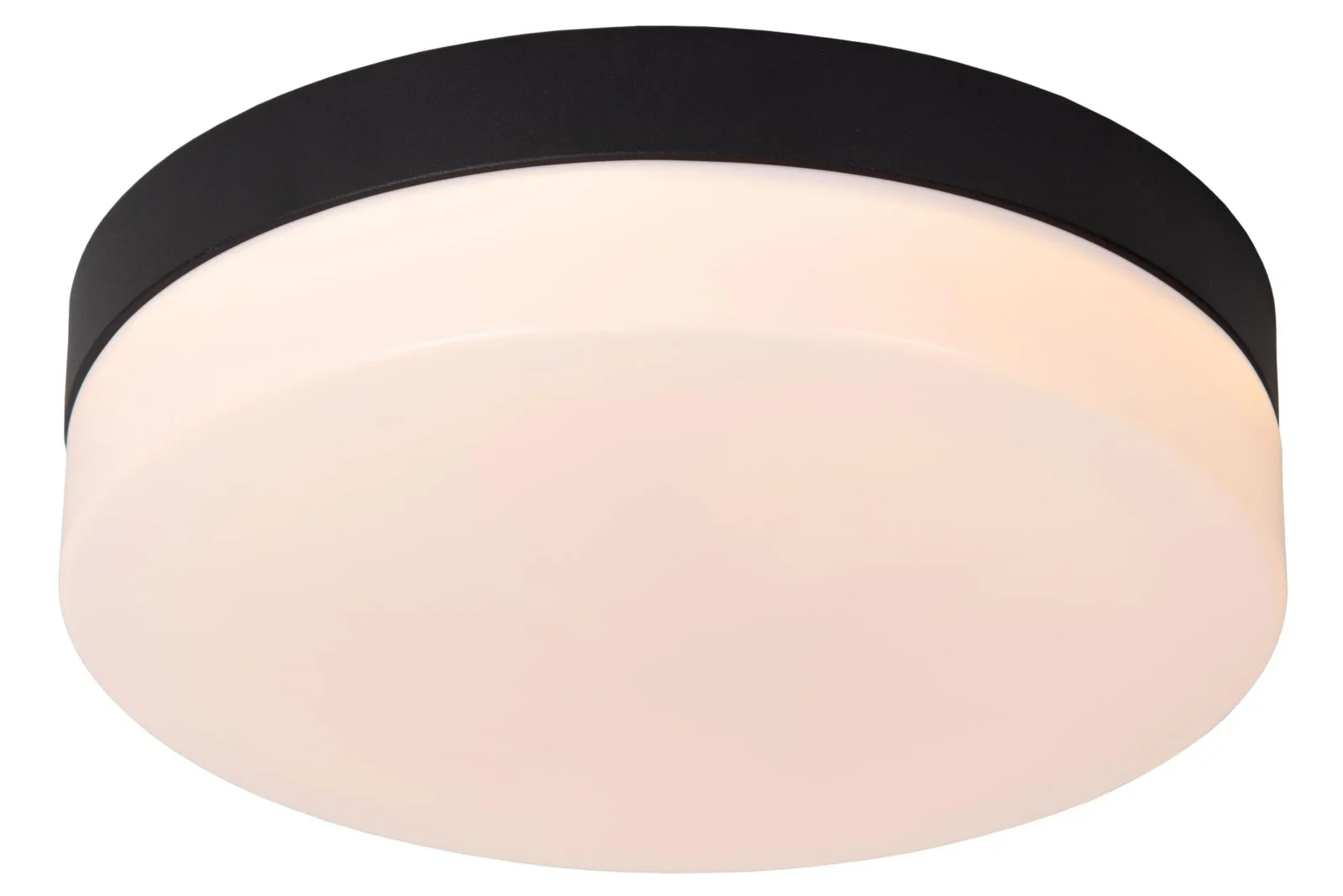 Lucide BISKIT - Spu00fau0161u0165acie stropnu00e9 svetlo Ku00fapeu013eu0148a - u00d8 23 cm - LED - 1x12W 2700K - IP44 - Pohybovu00fd senzor - u010dierna