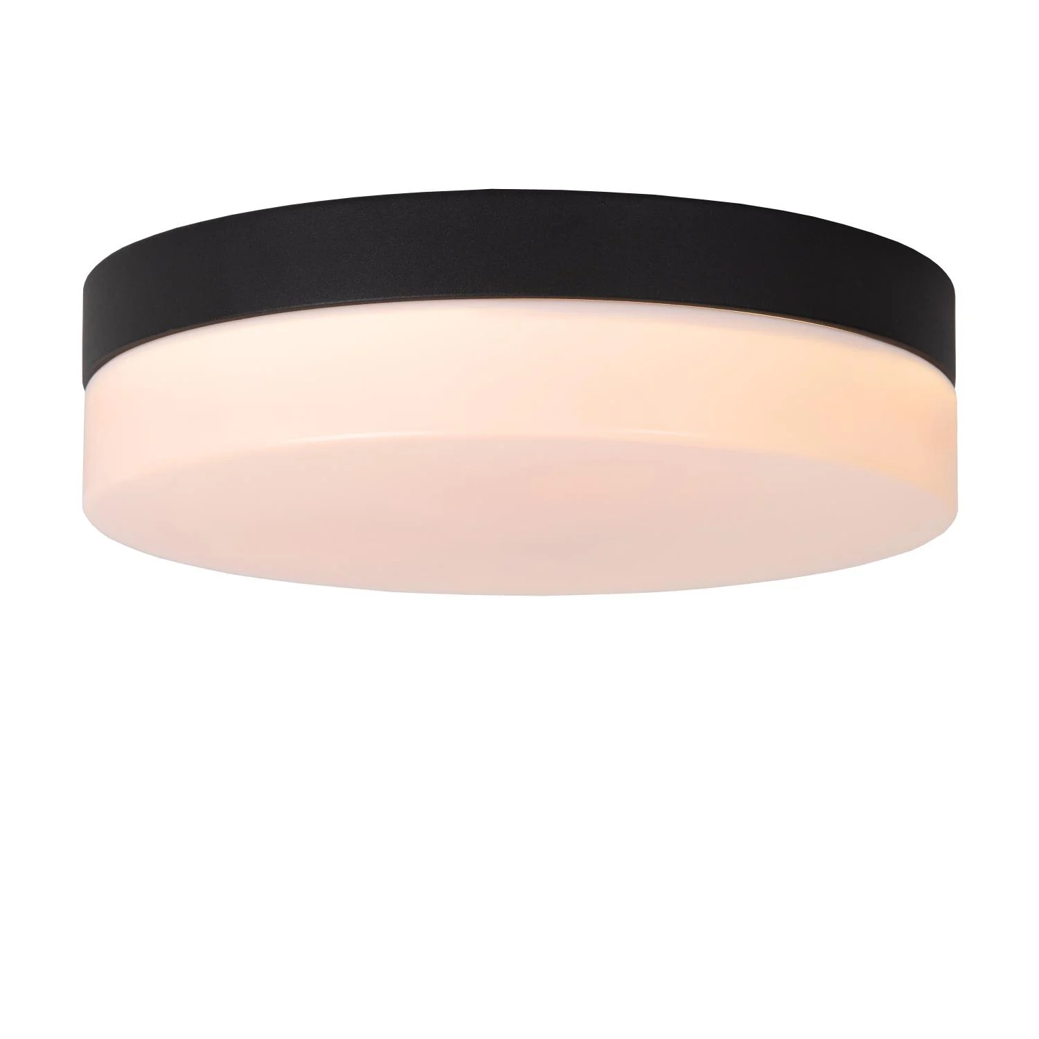 Lucide BISKIT - Spu00fau0161u0165acie stropnu00e9 svetlo Ku00fapeu013eu0148a - u00d8 23 cm - LED - 1x12W 2700K - IP44 - Pohybovu00fd senzor - u010dierna