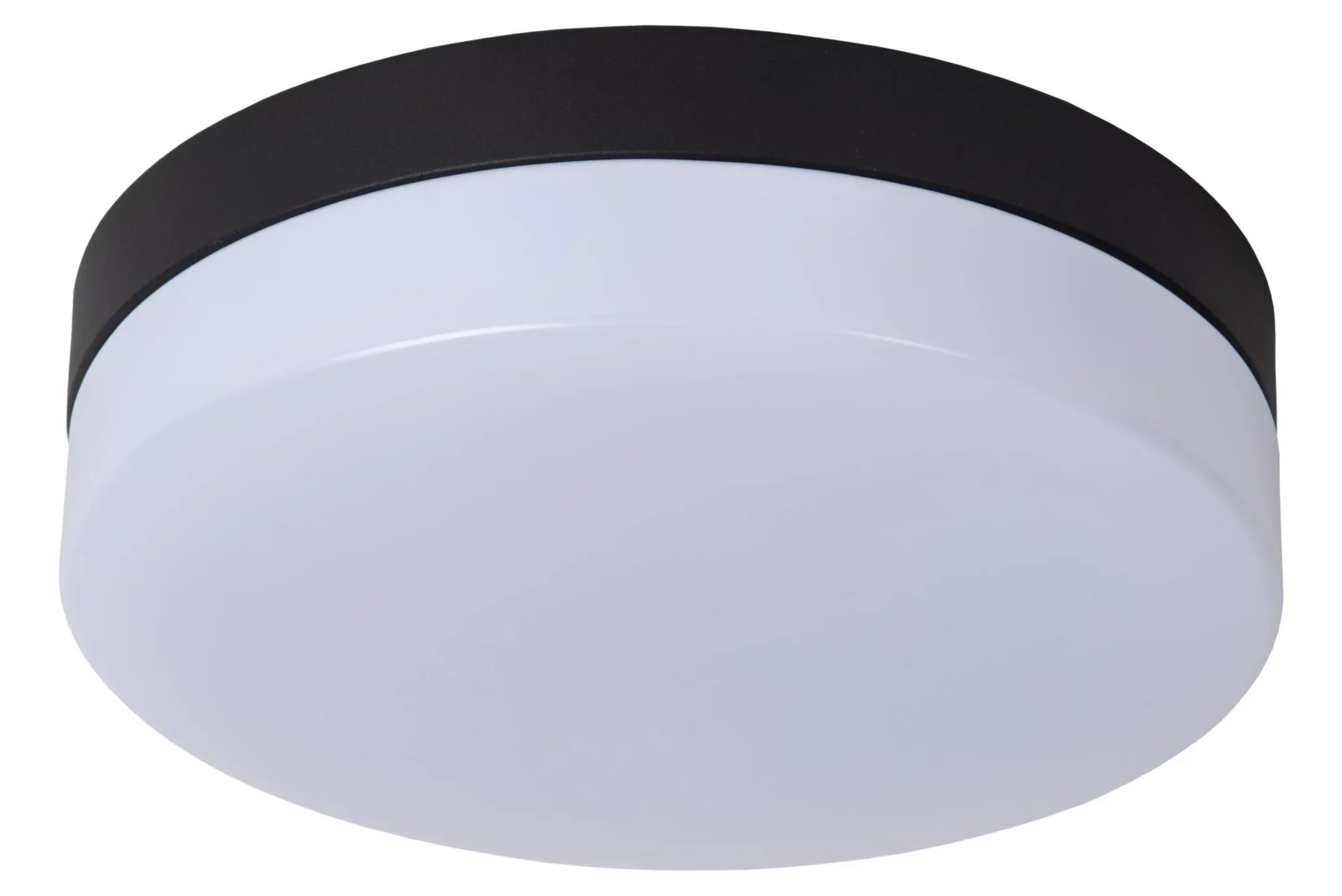 Lucide BISKIT - Spu00fau0161u0165acie stropnu00e9 svetlo Ku00fapeu013eu0148a - u00d8 23 cm - LED - 1x12W 2700K - IP44 - Pohybovu00fd senzor - u010dierna