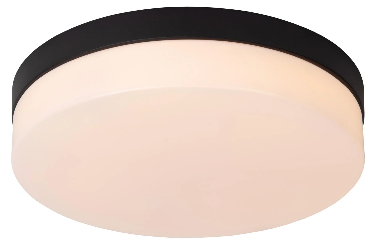 Lucide BISKIT - Spu00fau0161u0165acie stropnu00e9 svetlo Ku00fapeu013eu0148a - u00d8 28 cm - LED - 1x18W 2700K - IP44 - Pohybovu00fd senzor - u010dierna