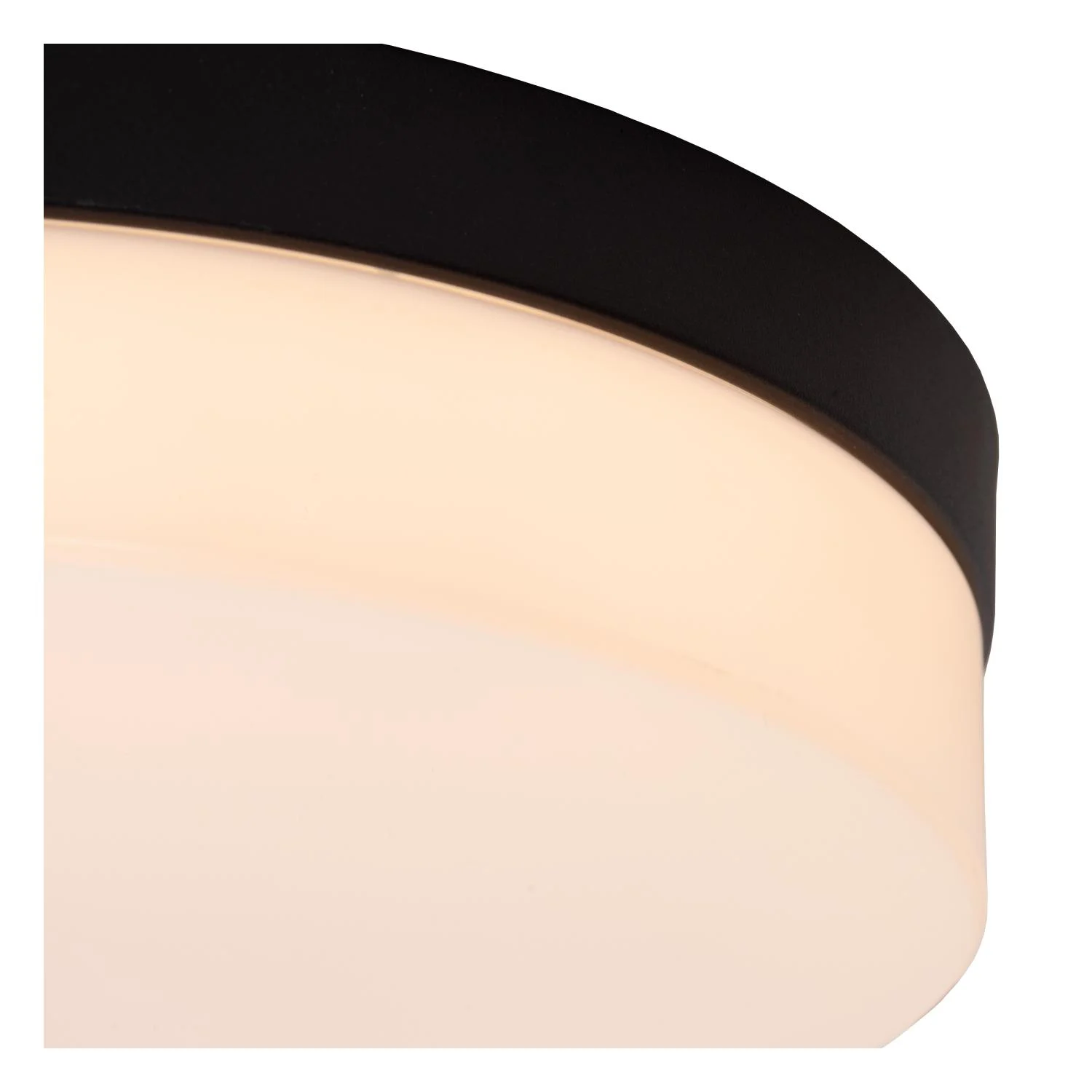 Lucide BISKIT - Spu00fau0161u0165acie stropnu00e9 svetlo Ku00fapeu013eu0148a - u00d8 28 cm - LED - 1x18W 2700K - IP44 - Pohybovu00fd senzor - u010dierna