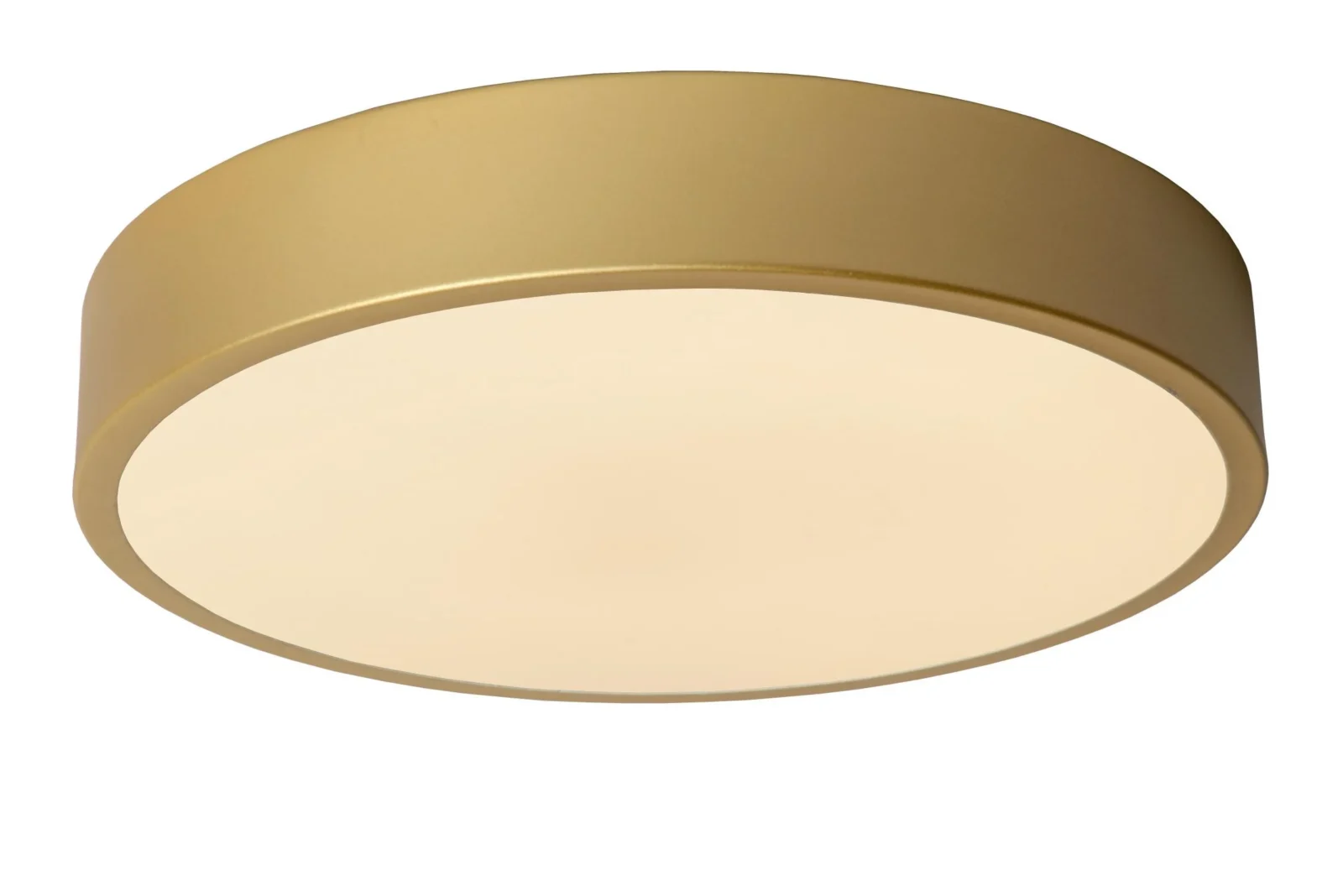 Lucide UNAR - Zapustenu00e9 stropnu00e9 svetlo - u00d8 30 cm - LED 3 StepDim - 1x18W 2700K - Matt Gold / Brass
