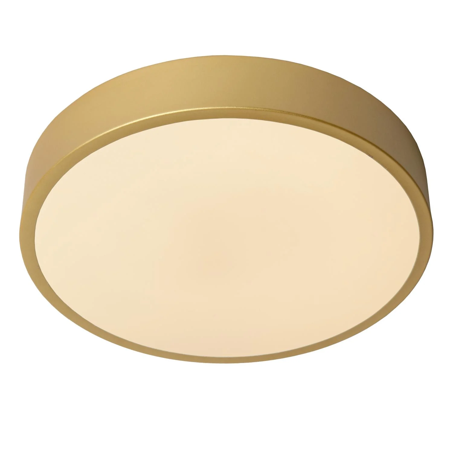 Lucide UNAR - Zapustenu00e9 stropnu00e9 svetlo - u00d8 30 cm - LED 3 StepDim - 1x18W 2700K - Matt Gold / Brass