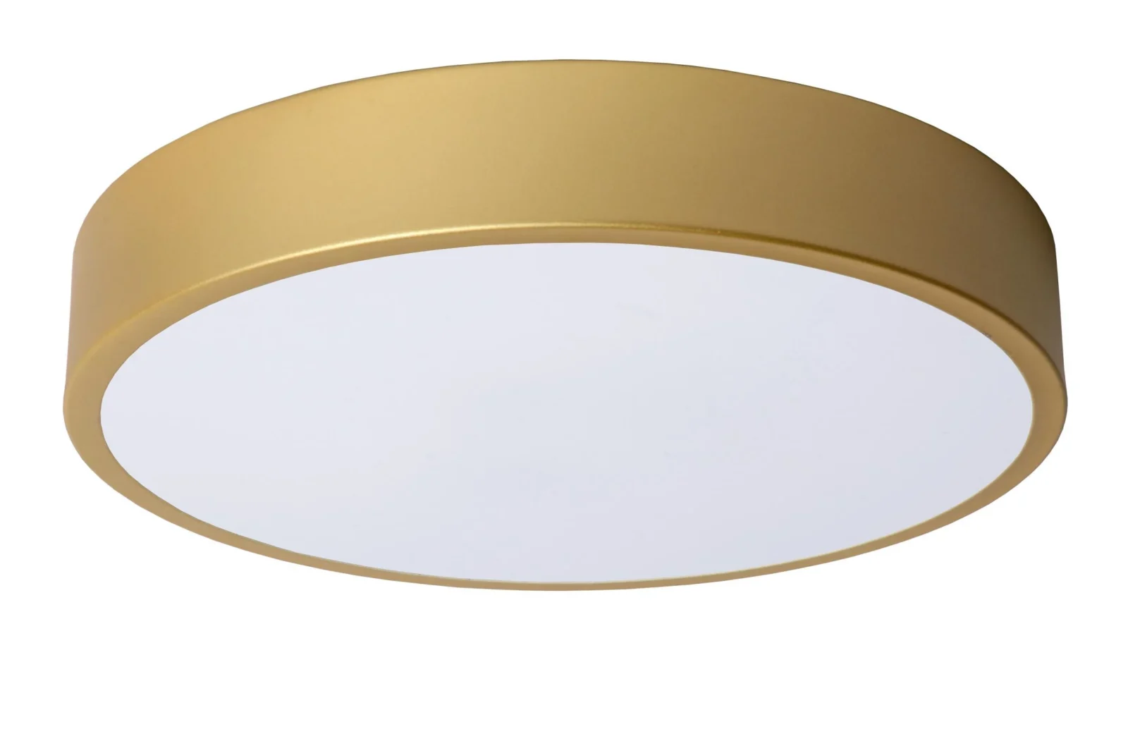 Lucide UNAR - Zapustenu00e9 stropnu00e9 svetlo - u00d8 30 cm - LED 3 StepDim - 1x18W 2700K - Matt Gold / Brass