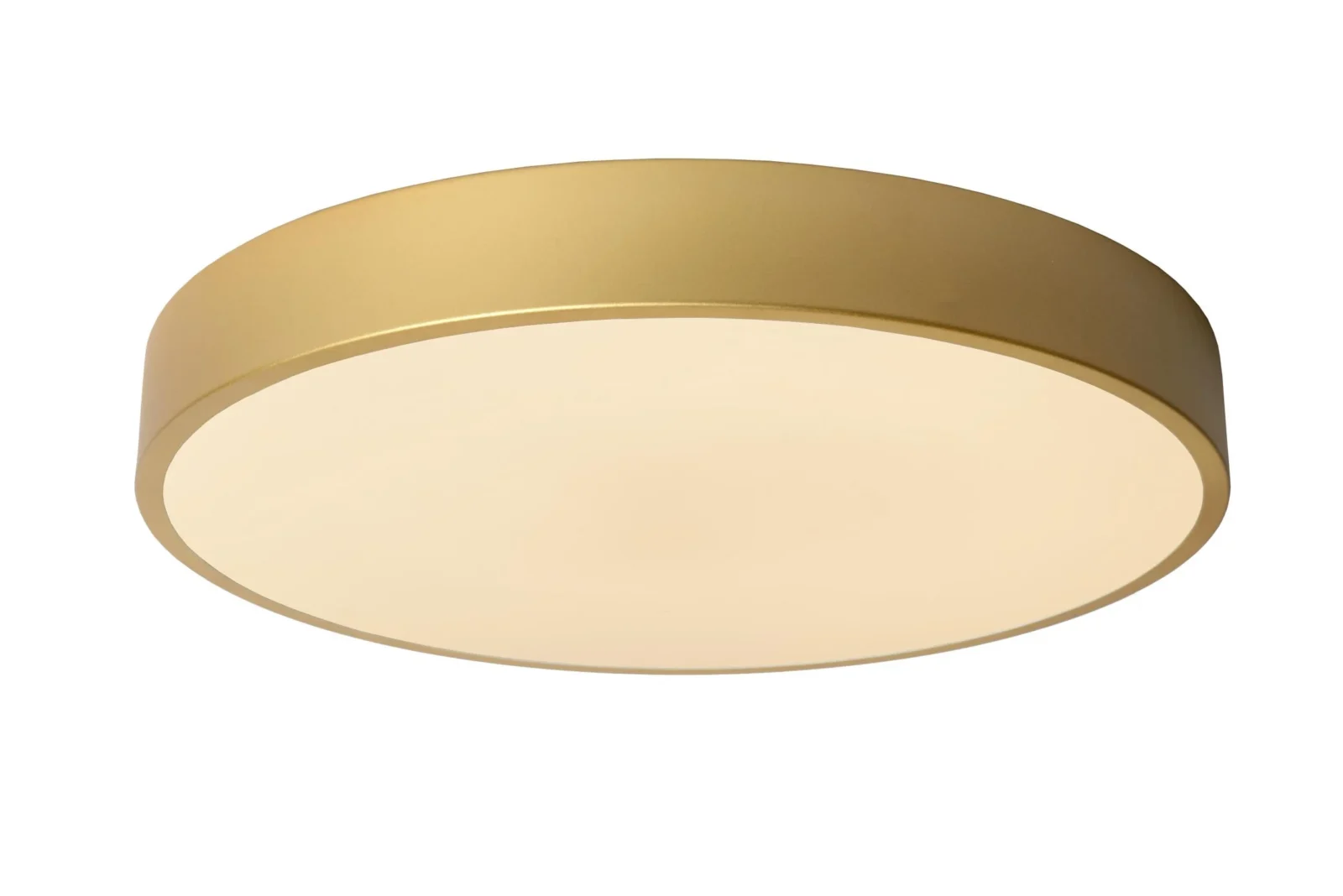 Lucide UNAR - Zapustenu00e9 stropnu00e9 svetlo - u00d8 39,5 cm - LED 3 StepDim - 1x24W 2700K - Matt Gold / Brass
