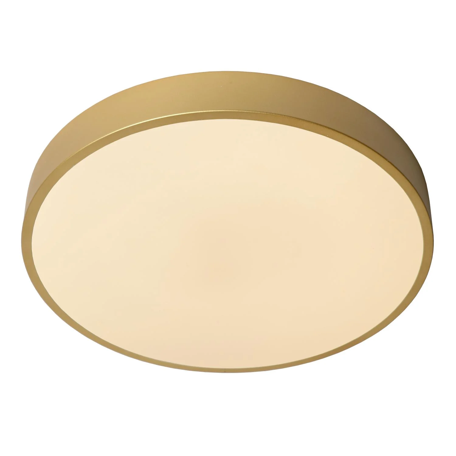 Lucide UNAR - Zapustenu00e9 stropnu00e9 svetlo - u00d8 39,5 cm - LED 3 StepDim - 1x24W 2700K - Matt Gold / Brass