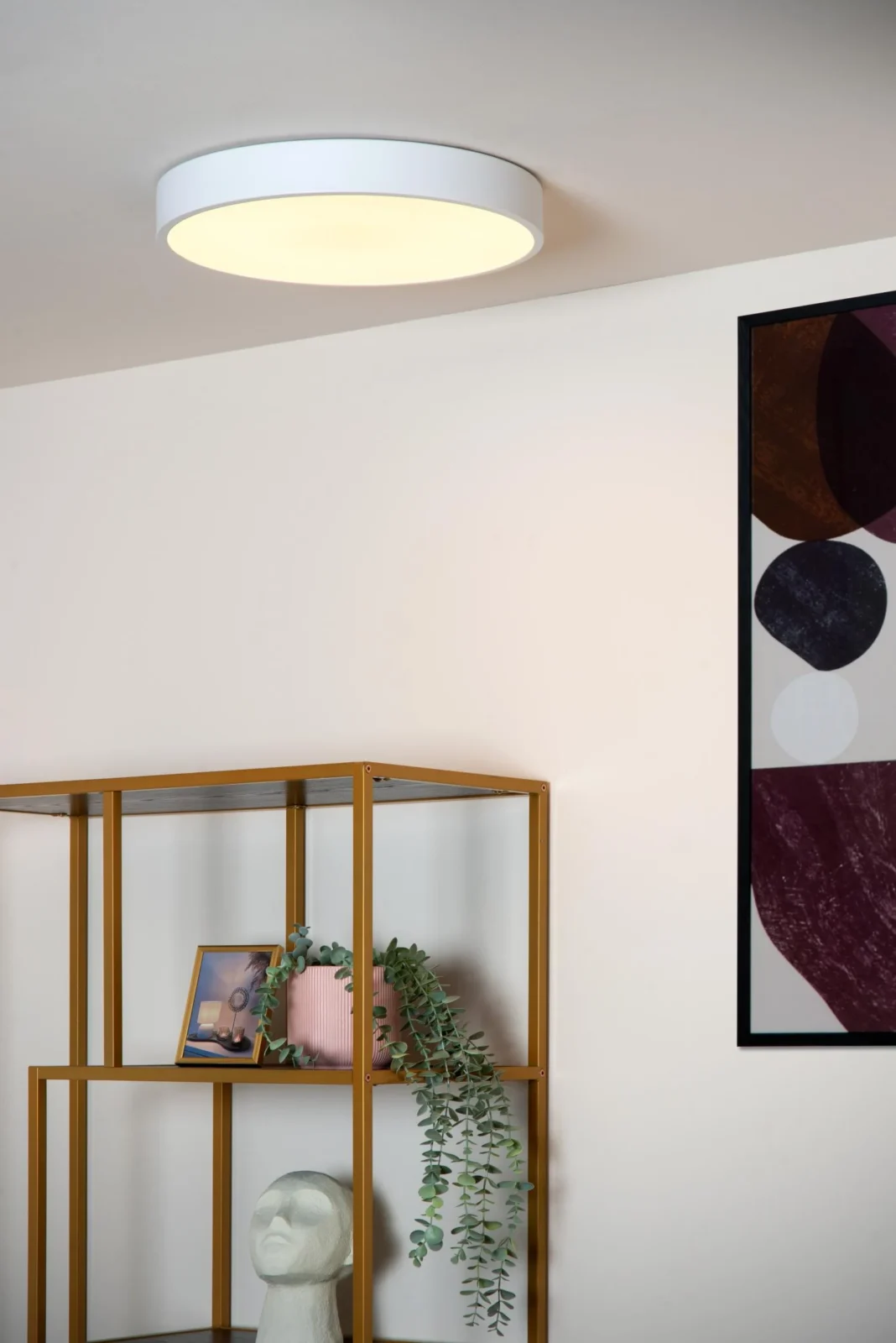 Lucide UNAR - Zapustenu00e9 stropnu00e9 svetlo - u00d8 39,5 cm - LED 3StepDim - 1x24W 2700K - biela